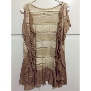 A’Reve Sleeveless Cardigan Vest